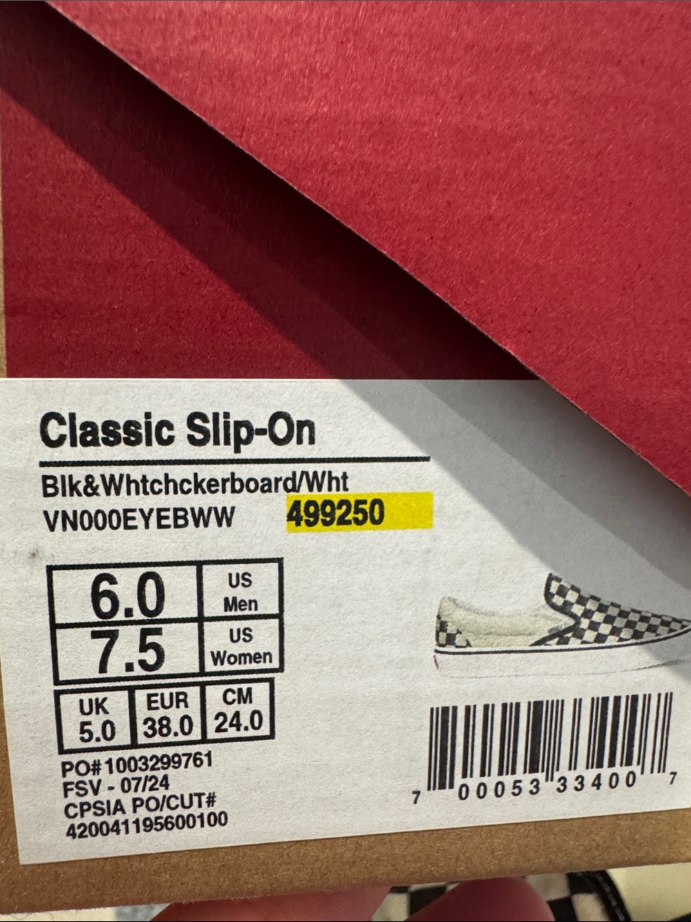 Vans Checkerboard Slip-On - Men or Women - Picture 9 of 11
